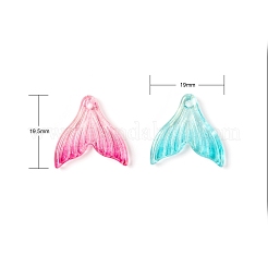120Pcs Transparent Spray Painted Glass Pendants&nbsp;GLAA-LS0001-01