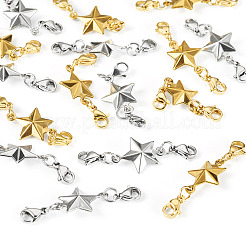 16Pcs 2 Colors 304 Stainless Steel Lobster Claw Clasps&nbsp;PALLOY-TAC0265