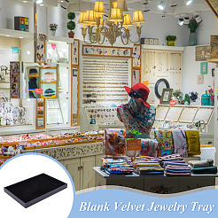 Rectangle MDF Jewelry Trays for Earrings&nbsp;RDIS-WH0011-28