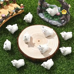 4Pcs 2 Styles Flocky Resin Pendants&nbsp;FIND-YW0010-49