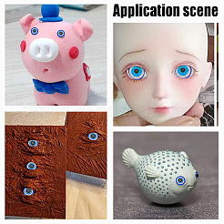 350Pcs 5 Styles Craft Resin Doll Eyes&nbsp;DIY-AR0003-15