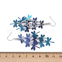 430 Stainless Steel Dragonfly Dangle Earrings&nbsp;EJEW-A137-04P-02