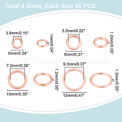 200Pcs 4 Styles Alloy Soldered Closed Jump Rings&nbsp;KK-PH0009-06