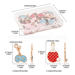 40Pcs 8 Styles Alloy Enamel Pendants&nbsp;ENAM-FS0002-54