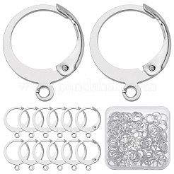 120Pcs 304 Stainless Steel Leverback Earring Findings&nbsp;STAS-SC0006-28P
