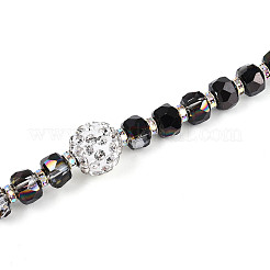 Acrylic & Glass & ABS Plastic Pearl & Alloy & Polymer Clay Pave Rhinestone Beads Strands&nbsp;MAK-T011-08A