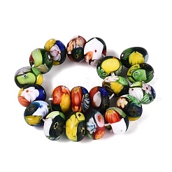 Handmade Millefiori Glass Rondelle Beads&nbsp;LA-N001-04B