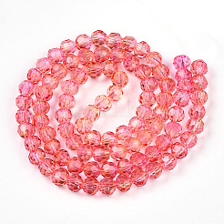 Baking Paint Transparent Glass Beads Strands&nbsp;DGLA-A035-T4mm-A01