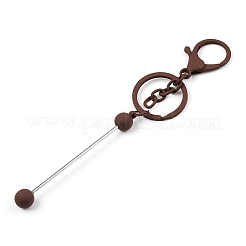 Spray Painted Alloy Bar Beadable Keychain for Jewelry Making DIY Crafts&nbsp;KEYC-A011-02M