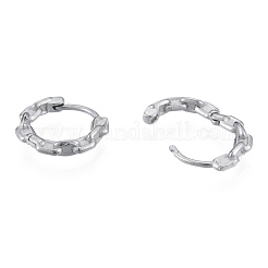 Non-Tarnish 316 Surgical Stainless Steel Chain Shape Hoop Earrings for Men Women&nbsp;EJEW-N052-07