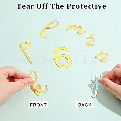 Acrylic Mirror Effect Cake Toppers&nbsp;AJEW-WH0038-84A