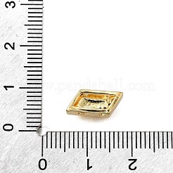 Brass Micro Pave Clear Cubic Zirconia Multi-Strand Links&nbsp;KK-B136-12G