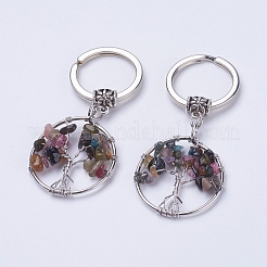 Natural Multicolor Tourmaline Keychain&nbsp;KEYC-E023-03I
