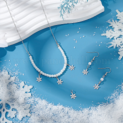 6Pcs 925 Sterling Silver Snowflake Charms&nbsp;PALLOY-PH01786