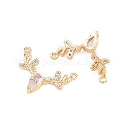 Brass Pave Cubic Zirconia Pendants&nbsp;KK-CBA866A-13G