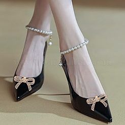 Detachable Alloy Rhinestone Shoe Buckle Clips&nbsp;AJEW-WH0270-311G