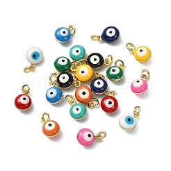 20Pcs 10 Colors Brass Enamel Charms&nbsp;KK-YW0004-69