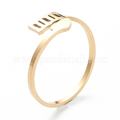 Ion Plating(IP) 201 Stainless Steel Cuff Rings&nbsp;LS-RJEW-M136-01B-G
