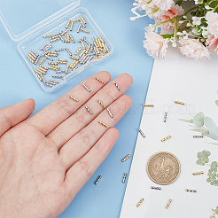 100Pcs 2 Colors Brass Tube Beads&nbsp;FIND-BC0004-97
