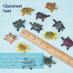 1 Set Sea Turtle Plastic Figurines Display Decorations&nbsp;DJEW-GA0001-48