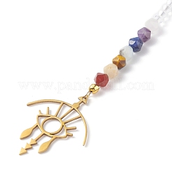Stainless Steel Chakra Theme Yoga Lotus/Eye Pendant Decorate&nbsp;PALLOY-JF01199