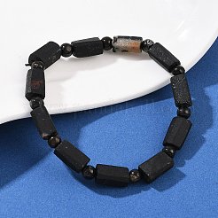 Natural Black Tourmaline Beaded Bracelets&nbsp;BJEW-Z139-01
