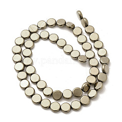 Electroplated Synthetic Non-magnetic Hematite Beads Strands&nbsp;G-L613-L01-01C