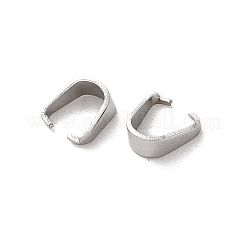 304 Stainless Steel Snap on Bails&nbsp;STAS-V007-02A-P