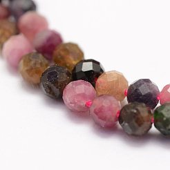 Natural Multicolor Tourmaline Beads Strands&nbsp;LS-G-F460-31