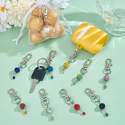 28Pcs 14 Colors Rhinestone Pave Disco Ball and Bicone Glass Dress Zipper Helper&nbsp;HJEW-PH01984