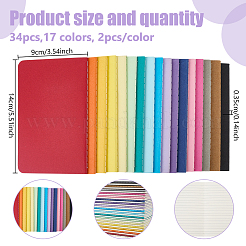 34Pcs 17 Colors A6 Paper Notebook&nbsp;AJEW-GO0004-09