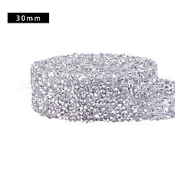 Glitter Resin Hotfix Rhinestone(Hot Melt Adhesive On The Back)&nbsp;OCOR-WH0052-01F