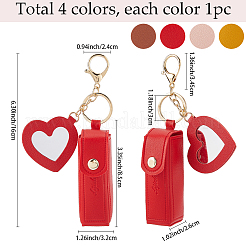 4Pcs 4 Colors PU Leather Lipstick Storage Bags&nbsp;AJEW-SC0003-95A