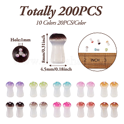 200Pcs 10 Colors Opaque Glass Beads&nbsp;GLAA-TA0001-20