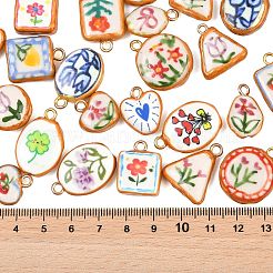 Printed Handmade Porcelain with Brass Pendants&nbsp;PR-CBA938E-03