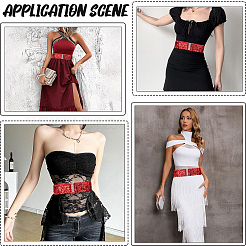 Sparkle Sequins Wide Elastic Dress Belts&nbsp;AJEW-WH20128-026P-02