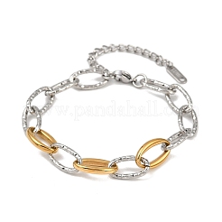 304 Stainless Steel Cable Chain Bracelets for Women&nbsp;BJEW-K279-02GP