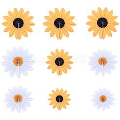1 Bag Sunflower Paper Fan Craft&nbsp;DIY-SP0006-49
