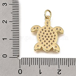 Brass Micro Pave Clear Cubic Zirconia Pendants&nbsp;CU-CBAA556-06B