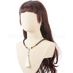 Sun and Tassel Big Pendant Buddhist Necklace&nbsp;NJEW-JN03804