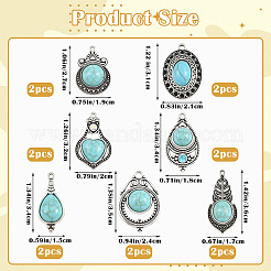 14Pcs 7 Styles Tibetan Style Zinc Alloy Pendants&nbsp;FIND-SZ0019-82