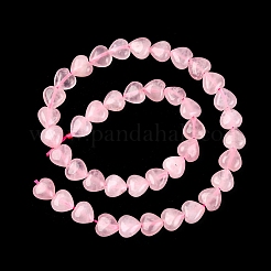 Heart Natural Rose Quartz Beads Strands&nbsp;G-G632-01