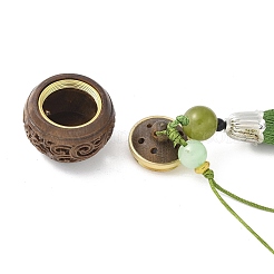 Green Sandalwood Lotus Incense Balls Pendant Decorations&nbsp;LS-HJEW-D300-01B-02PG