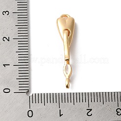 Brass S-Hook Clasps&nbsp;KK-C062-043G