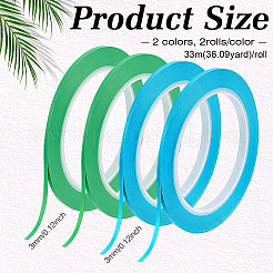4 Rolls 2 Colors PVC Car Auto Paint Tape&nbsp;FIND-BC0019-41B