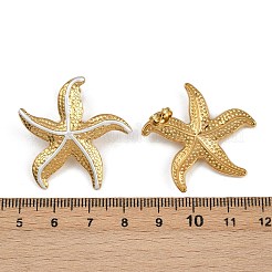 304 Stainless Steel Starfish Stud Earrings&nbsp;EJEW-A142-03A-G