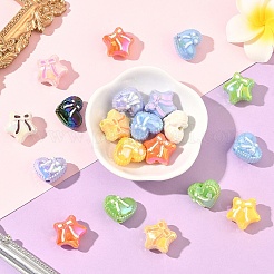 20Pcs 2 Styles UV Plating Opaque Acrylic Beads&nbsp;OACR-YW0004-56