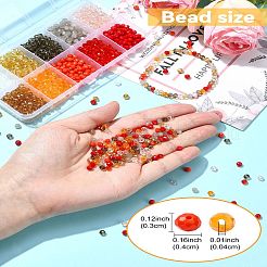 1300Pcs 10 Styles Glass Beads&nbsp;GLAA-YW0003-46