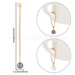 Flat Round with Letter Alloy Enamel Wine Glass Charms&nbsp;AJEW-AB00184-10