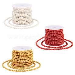 3 Rolls 3 Colors Round Polyester Cord&nbsp;OCOR-TA0003-88A